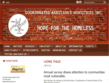 Tablet Screenshot of caminchopeforhomeless.org